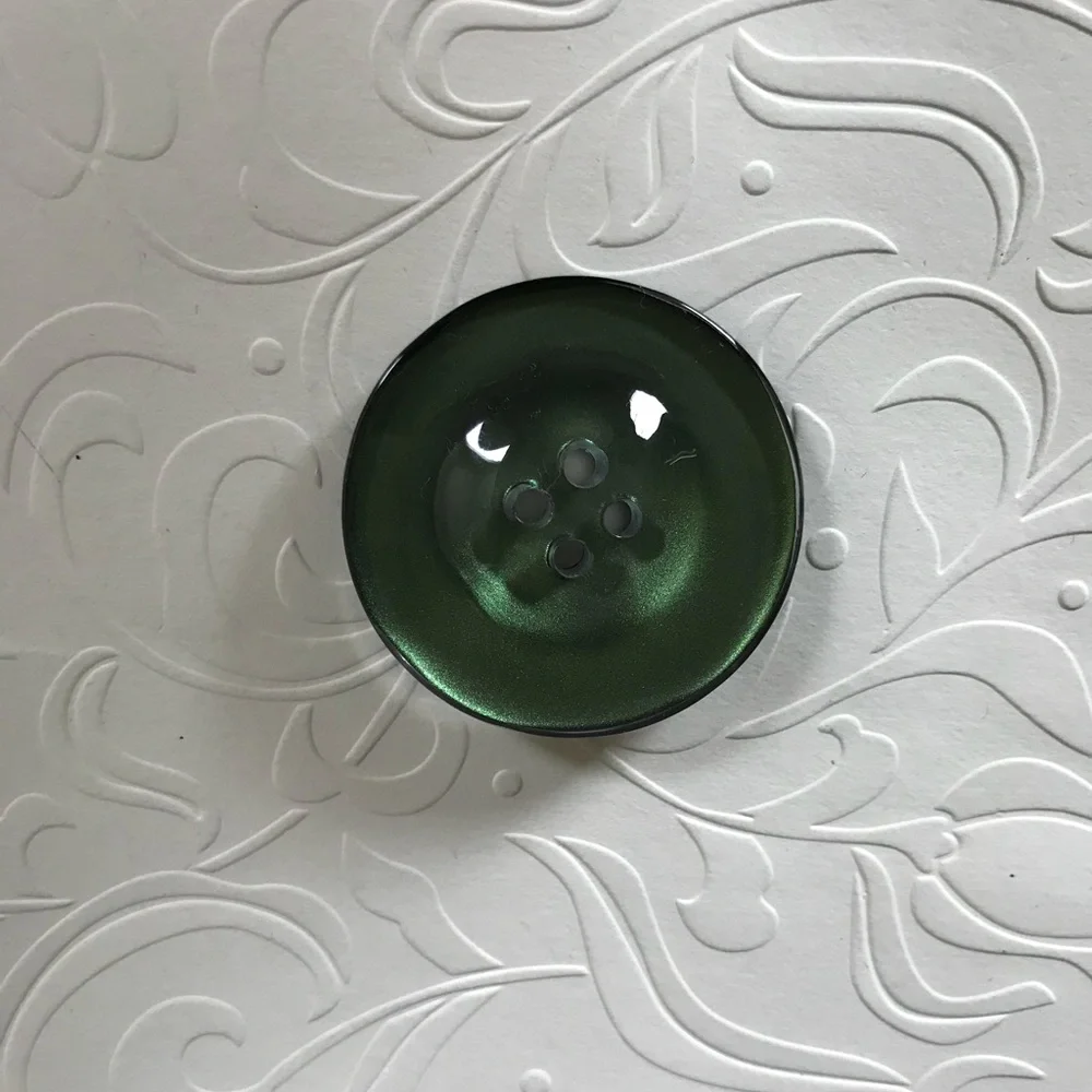 Alexis Bittar Deep Jade Green Button Pin B…